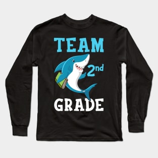 2nd Grade Teacher Student Shirts Shark Back To School Gift Long Sleeve T-Shirt